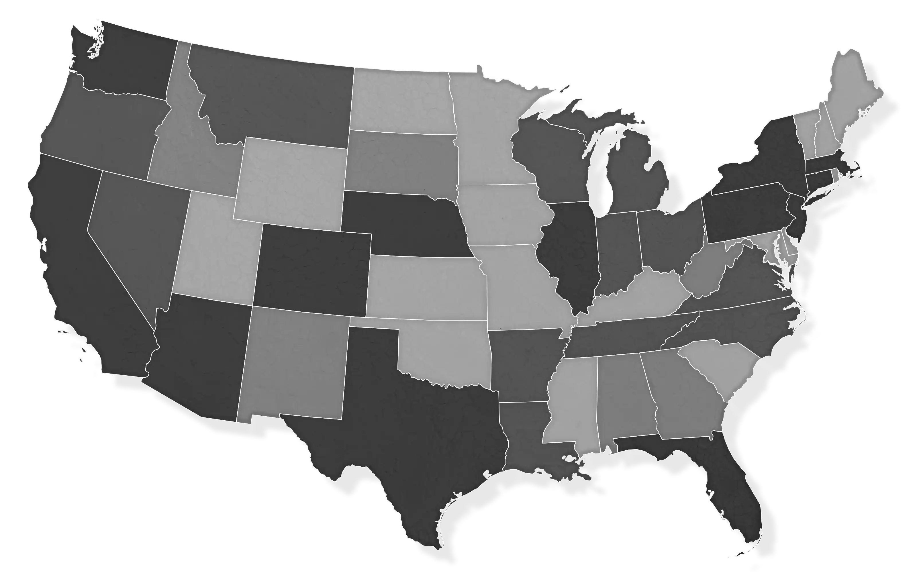 Map of Paris Mirror installations across the United States
